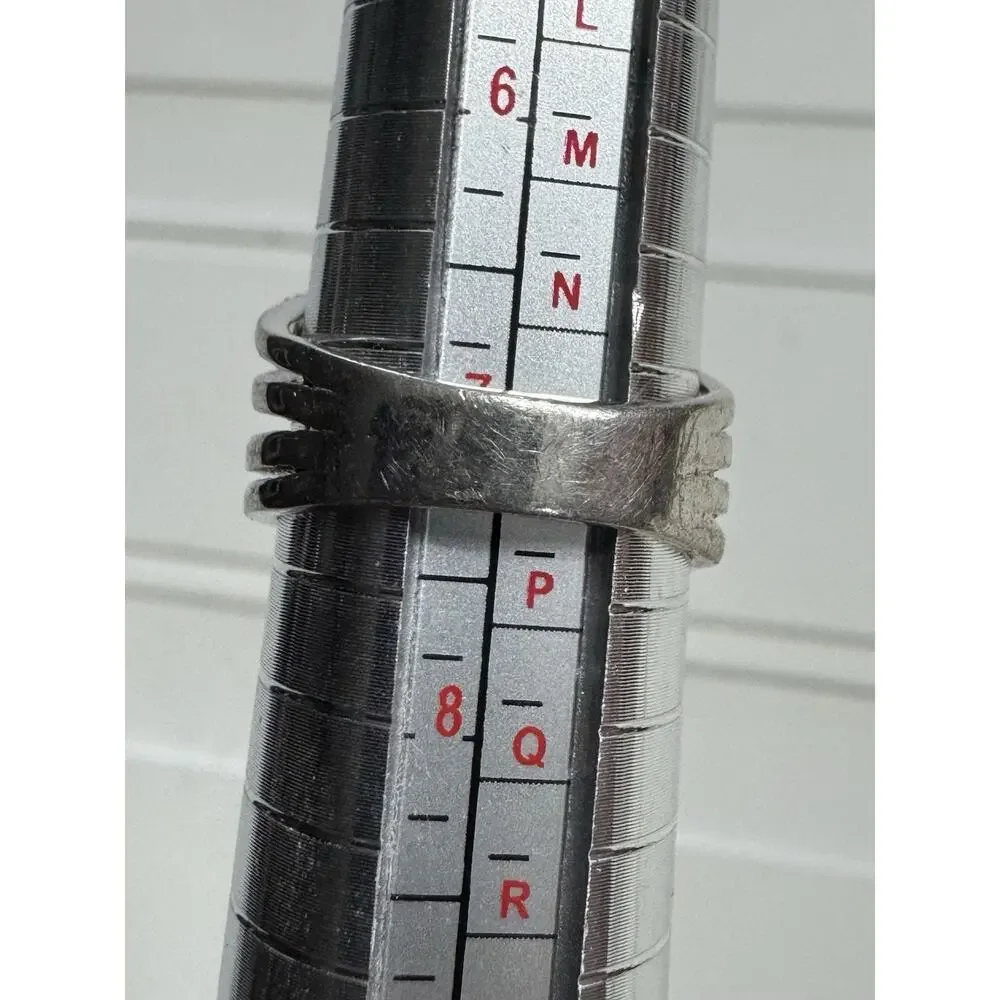 Ruby/Pink Sapphire/Blue Sapphire/Emerald 925 Sterling Silver 4 Stone Ring Size 7 - Picture 3 of 4